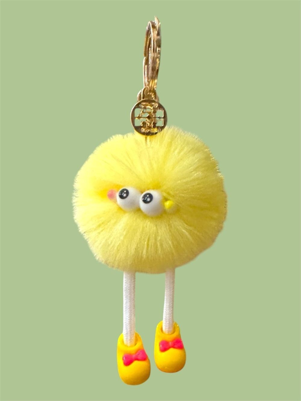 Tory Burch Keychain Bag Charm Suntine Pom LuxeLoom Pom Pom